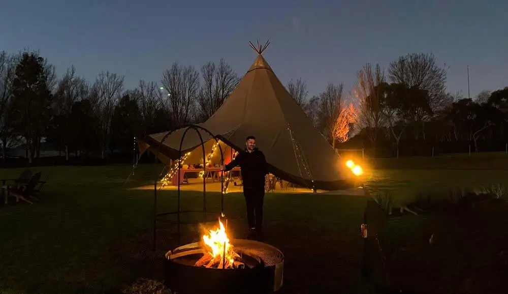 chapa sydney catering outdoor fire tent